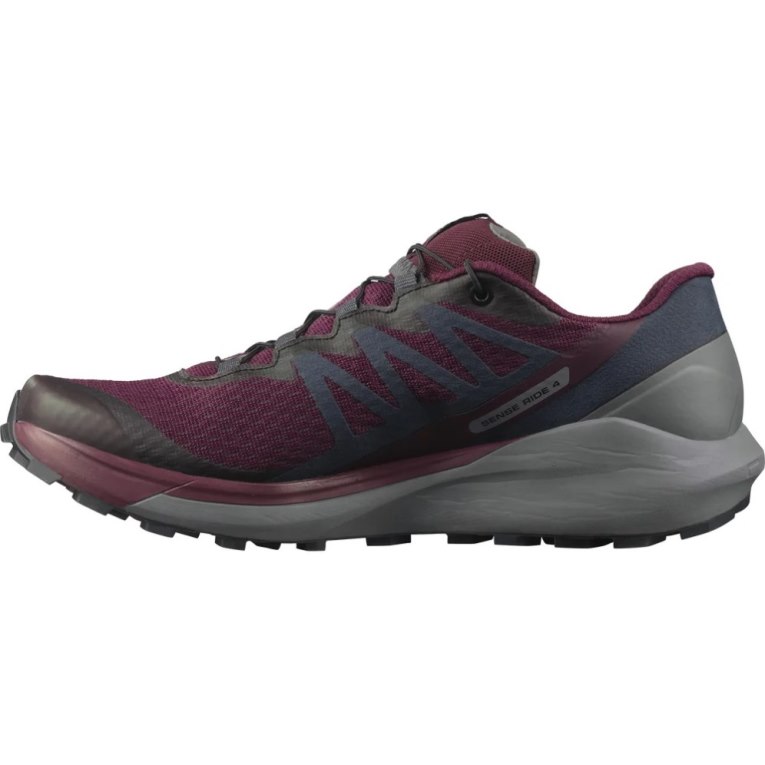 Burgundy / Dark Grey Salomon Sense Ride 4 Women's Trail Running Shoes | PH 97438B